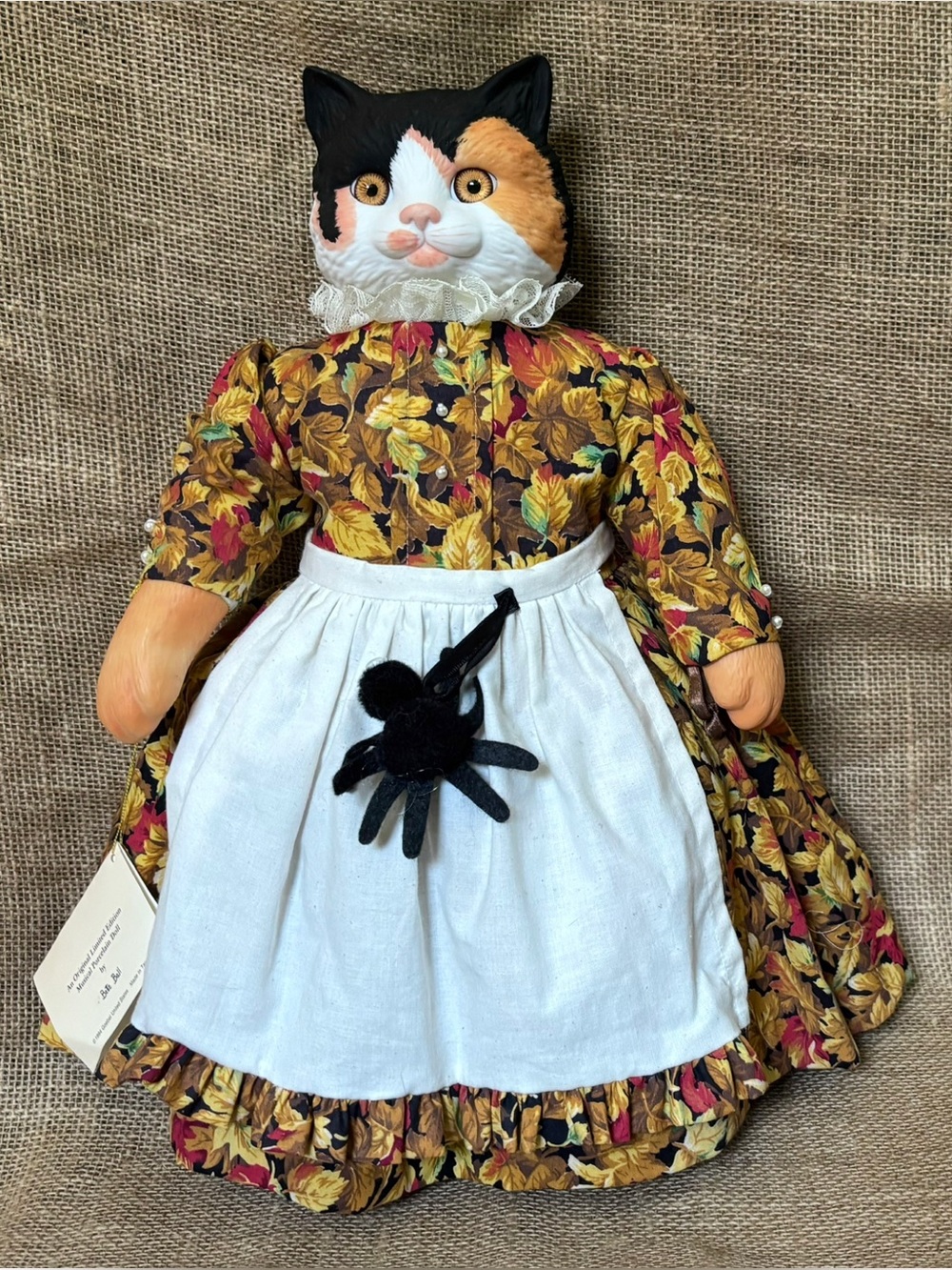 Goebel Betty Jane Carter Doll Candy Corn Calico Cat Musical Thanksgiving Fall